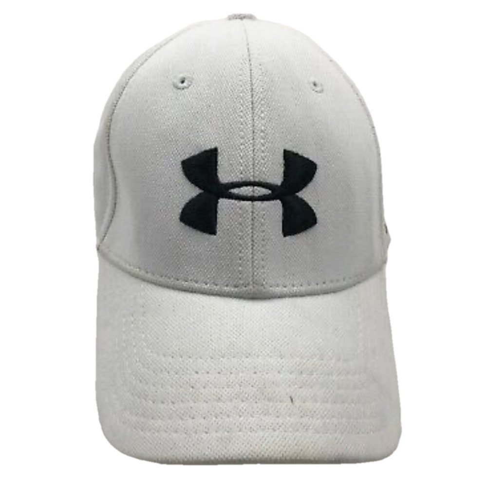 Under Armour White Baseball Cap Hat Adult Medium Unisex White Large Logo Men